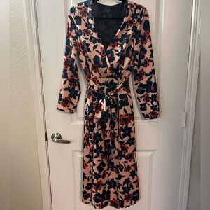 Zara Floral Wrap Dress with Belt